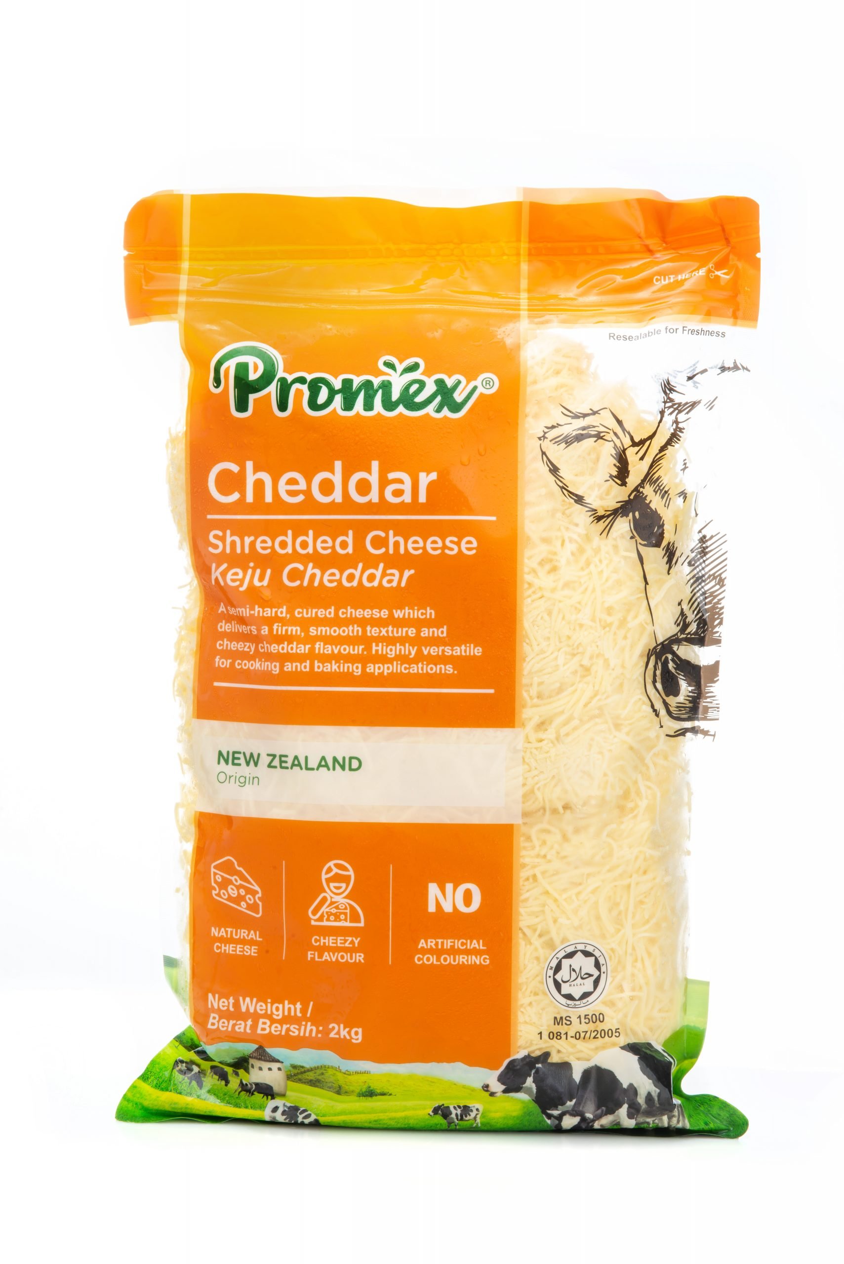 Promex Shredded Cheddar Cheese (New Zealand)
